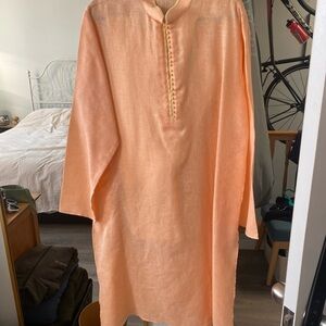 Men's Peach Kurta